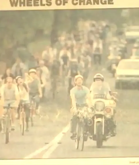 Tommy Eden or a Critical Mass bicycle ride