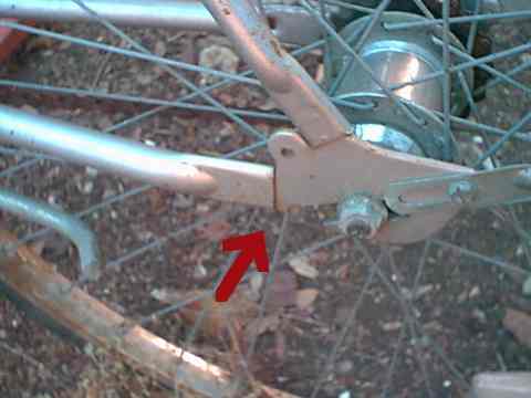 Old, cheap clamped bicycle frame